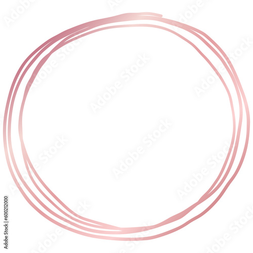 Gradient doodle circle border frame