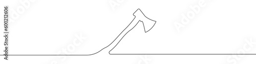 Ax sign line continuous drawing vector. One line Ax vector background. Ax icon. Continuous outline of Ax. Linear Axe`s design.