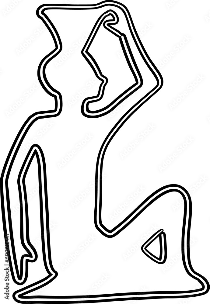 Hiroglef egyptian line drawing decoration. Hiroglef egyptian line drawing decoration.