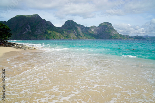 tropical idyllic beach on palawan island in el nido