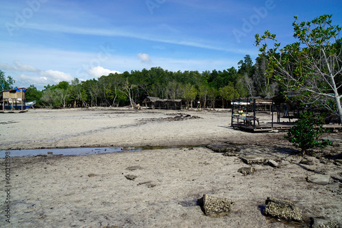 pristine beach in puerto princesa on palawan island