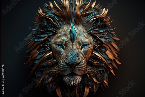 portrait of a lion, generative ai