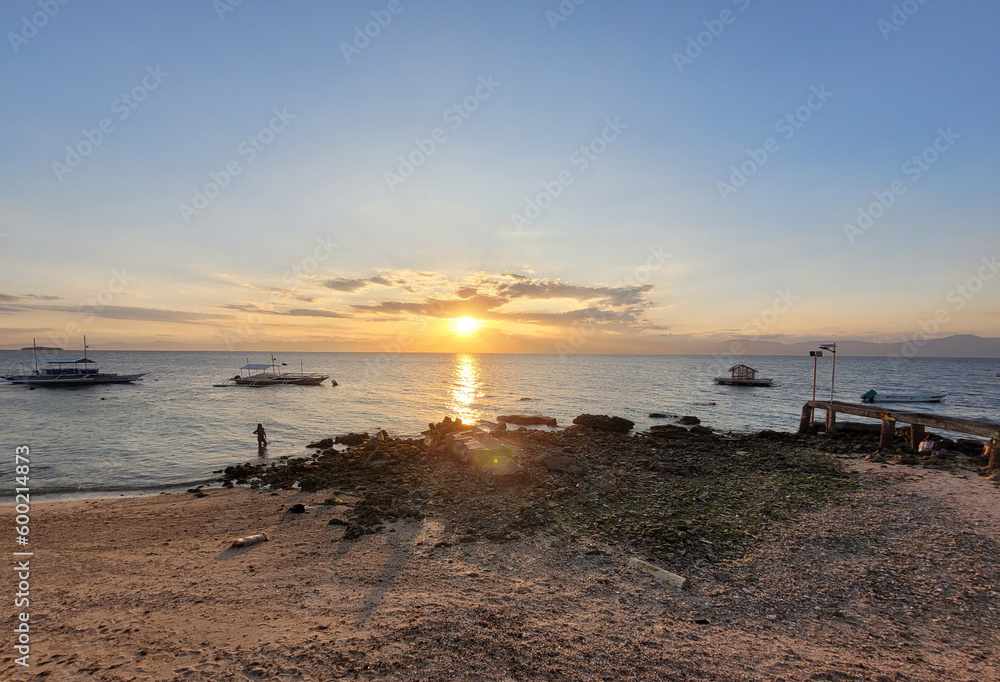 scenic sunset over the pacific ocean at moalboal cebu island scenic sunset over the pacific ocean at moalboal cebu island
