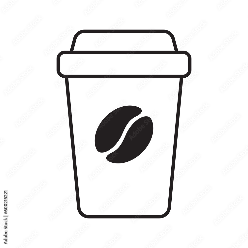 Coffee cup vector icon. Paper coffee cup icon isolated on white background. Coffee cup vector icon. Paper coffee cup icon isolated on white background.