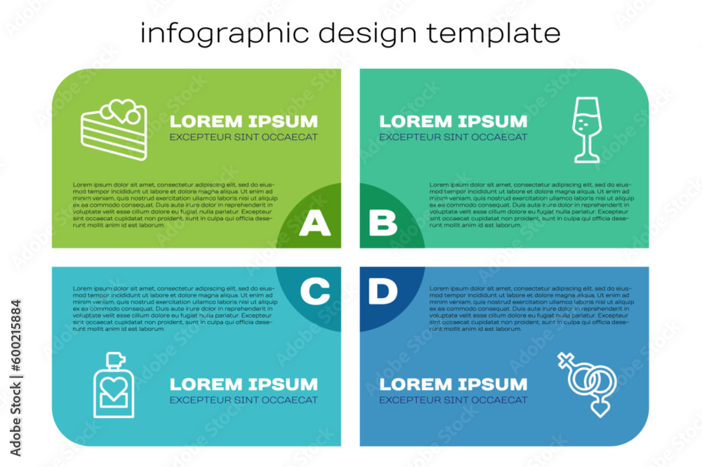 © Vadim - Set line Perfume, Wedding cake, Gender and Glass of champagne. Business infographic template. Vector © Vadim - Set line Perfume, Wedding cake, Gender and Glass of champagne. Business infographic template. Vector