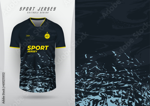 Background for sports jersey, soccer jersey, running jersey, racing jersey, black and blue pattern.