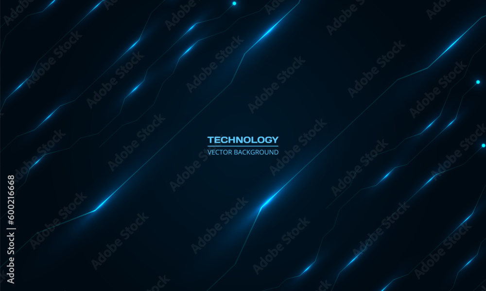 Abstract circuit board digital technology futuristic dark blue concept ...