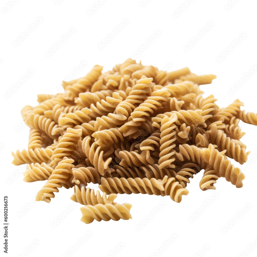 whole grain pasta isolated on a transparent background, generative ai whole grain pasta isolated on a transparent background, generative ai