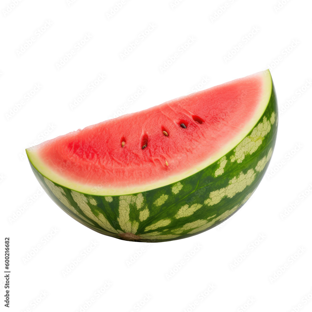 fresh juicy watermelon isolated on a transparent background, generative ai fresh juicy watermelon isolated on a transparent background, generative ai