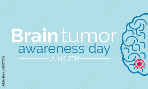 World Brain Tumor Day Vector Illustration. Suitable for greeting card, poster and banner. It is an overgrowth of cells in the brain that forms masses called tumors. 