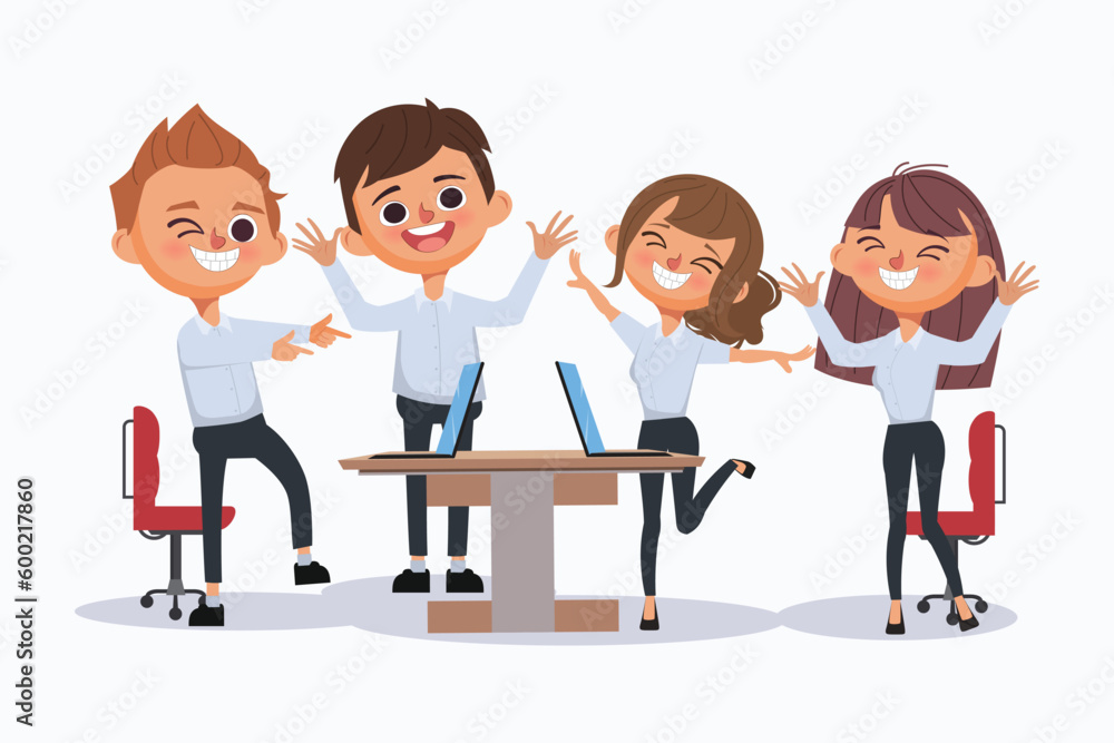Business people in organization office with businessman and businesswoman and freelance job character. Business people in organization office with businessman and businesswoman and freelance job character.