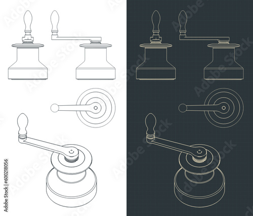 Sailboat winch blueprints