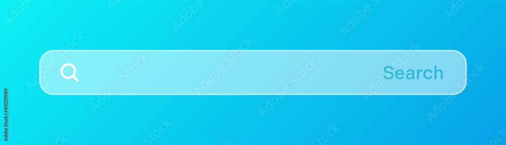 Transparent search bar. Internet browser engine with search box, address bar and text field. UI design, website interface element with web icons and push button. Vector illustration Transparent search bar. Internet browser engine with search box, address bar and text field. UI design, website interface element with web icons and push button. Vector illustration