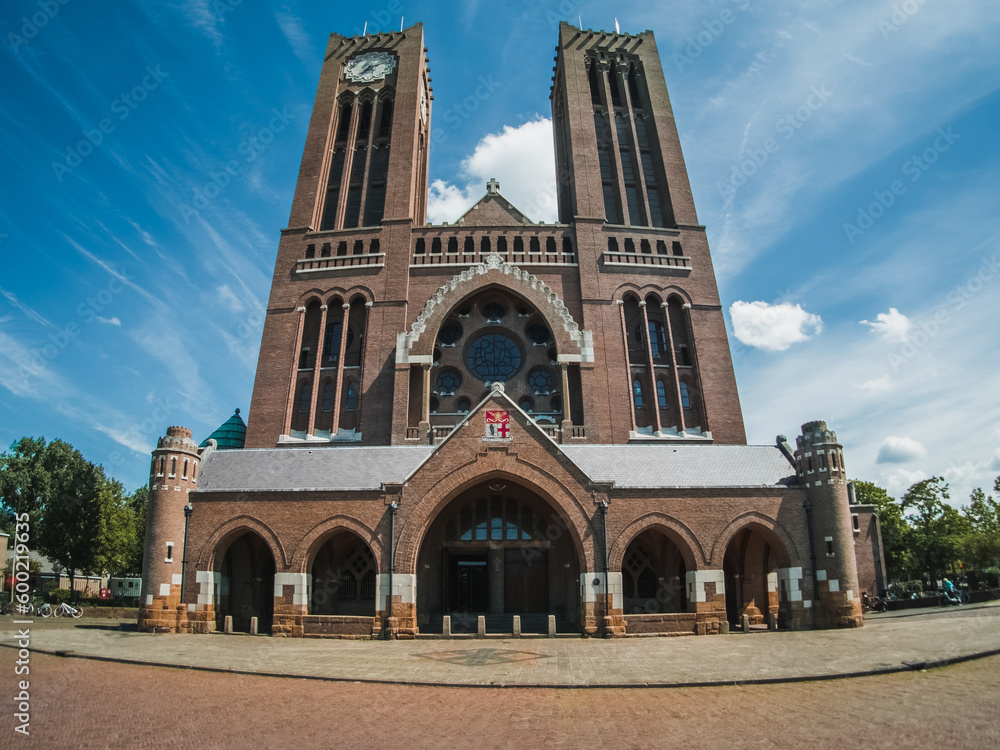 Haarlem (The Netherlands). Cathedral of St Bavo. Wide angle