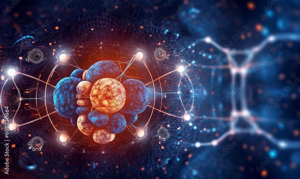 Obraz premium technology and diagnostics background for new and existing medical software, generative AI