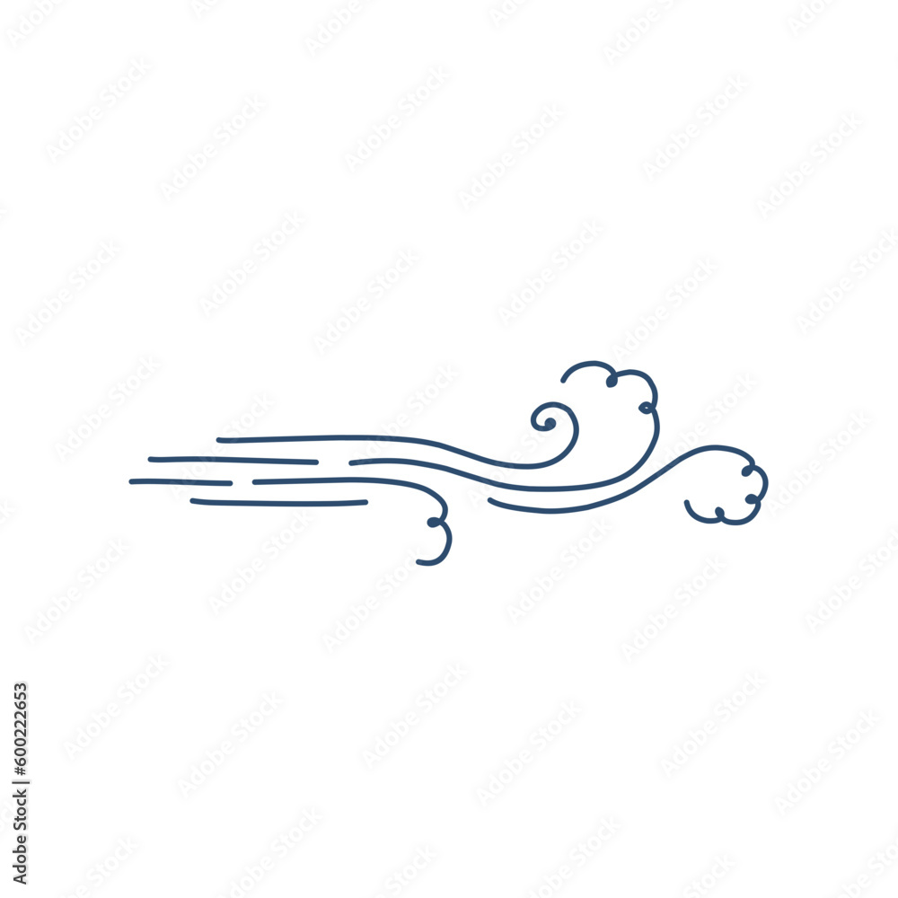 Vector of doodle wind, weather, environment
