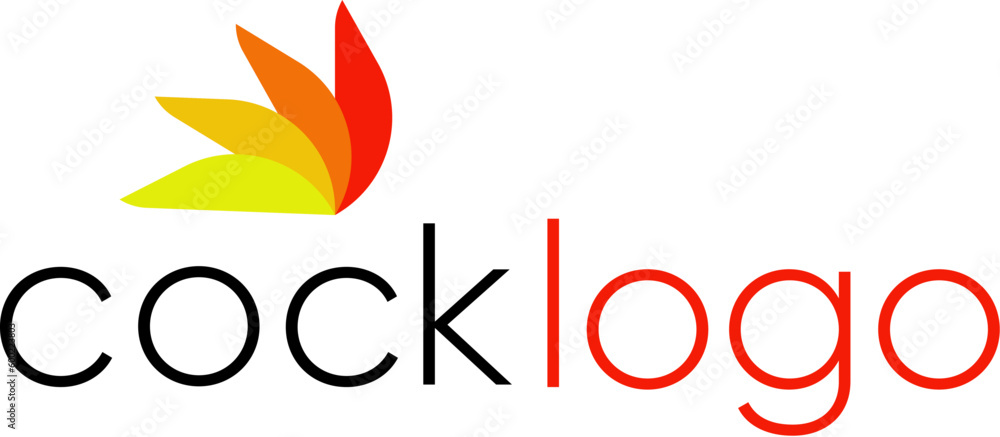 colorful cock logo design colorful cock logo design