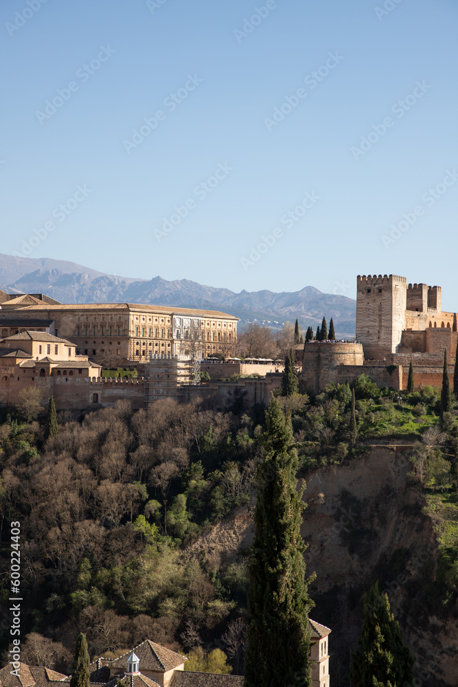 ancient arabic fortress Alhambra  Granada  Spain