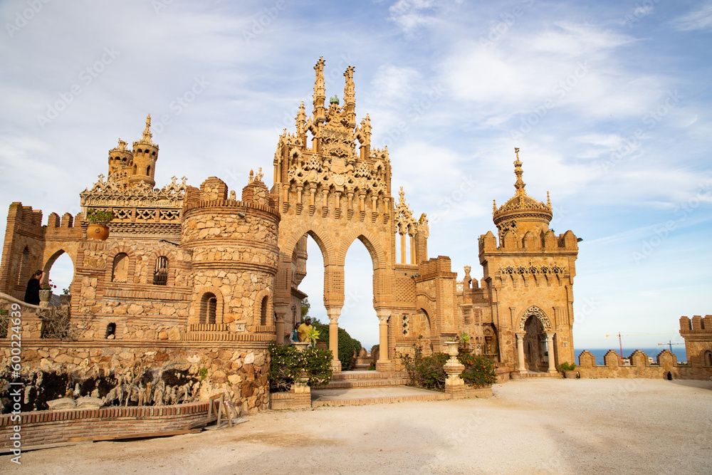  Colomares castle in Benalmadena, dedicated of Christopher Columbus - Spain