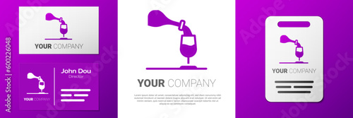Logotype Wine tasting, degustation icon isolated on white background. Sommelier. Smells of wine. Logo design template element. Vector