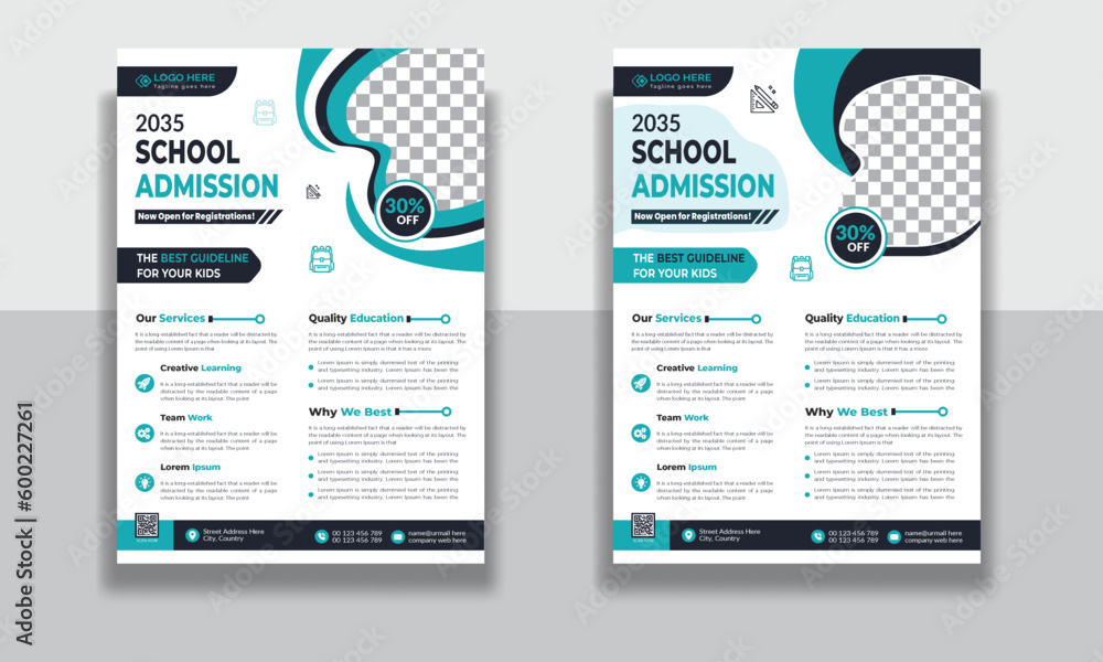 Creative professional and modern school flyer design, online school education admission flyer poster template, book cover, leaflet, poster, brochure template design Creative professional and modern school flyer design, online school education admission flyer poster template, book cover, leaflet, poster, brochure template design