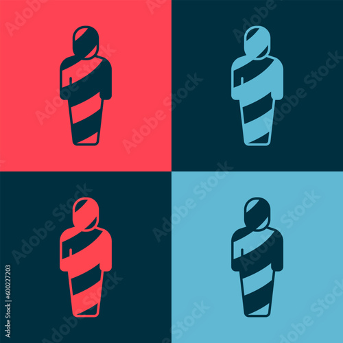 Pop art Egypt mummy icon isolated on color background. Vector