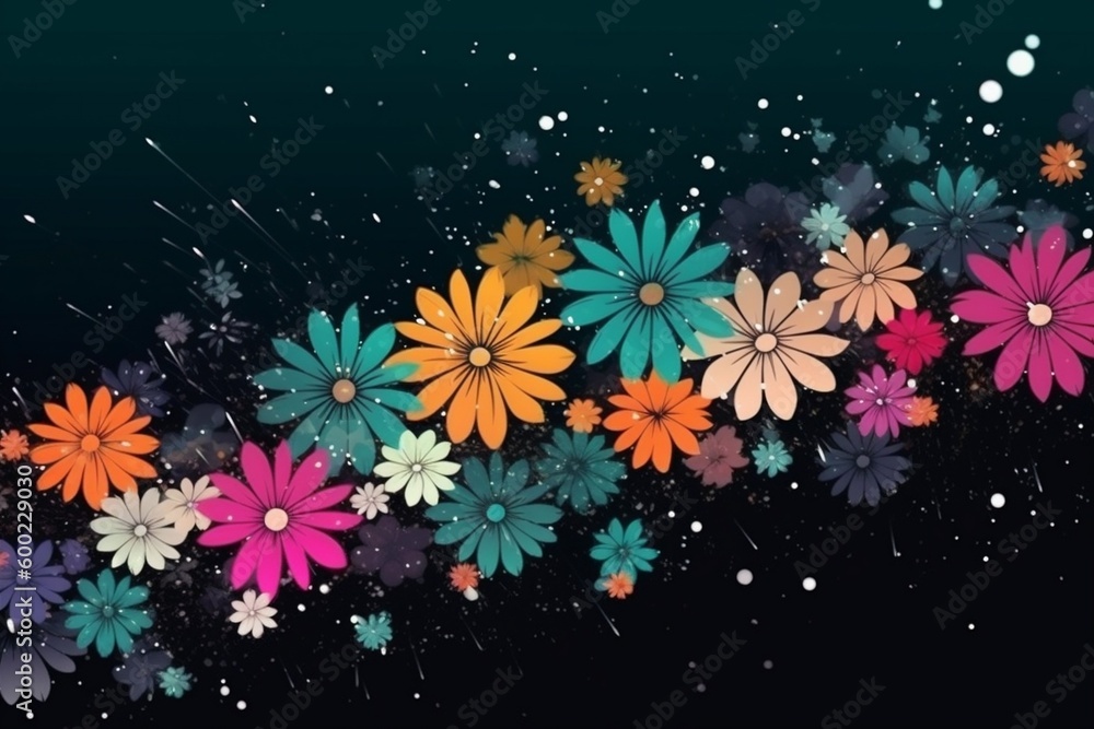 floral blossom plant spring bloom leaf nature pattern beautiful flower background. Generative AI. floral blossom plant spring bloom leaf nature pattern beautiful flower background. Generative AI.