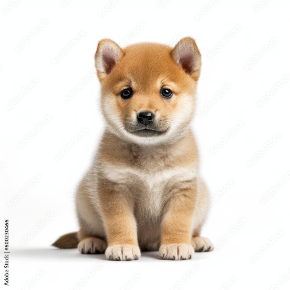 Shiba Inu Breed Puppy Dog Portrait Close Up Generative AI