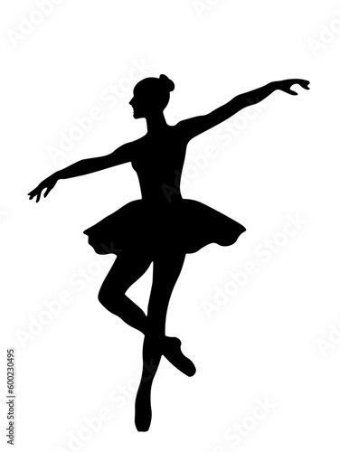 Fototapete silhouette of a ballerina dancing