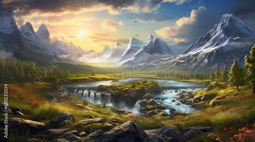 Mountainous landscape with a great view