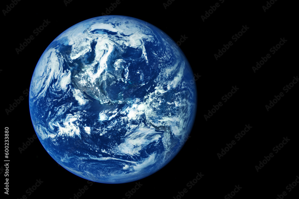 Planet Earth from outer space, on a dark background. Planet Earth from outer space, on a dark background.