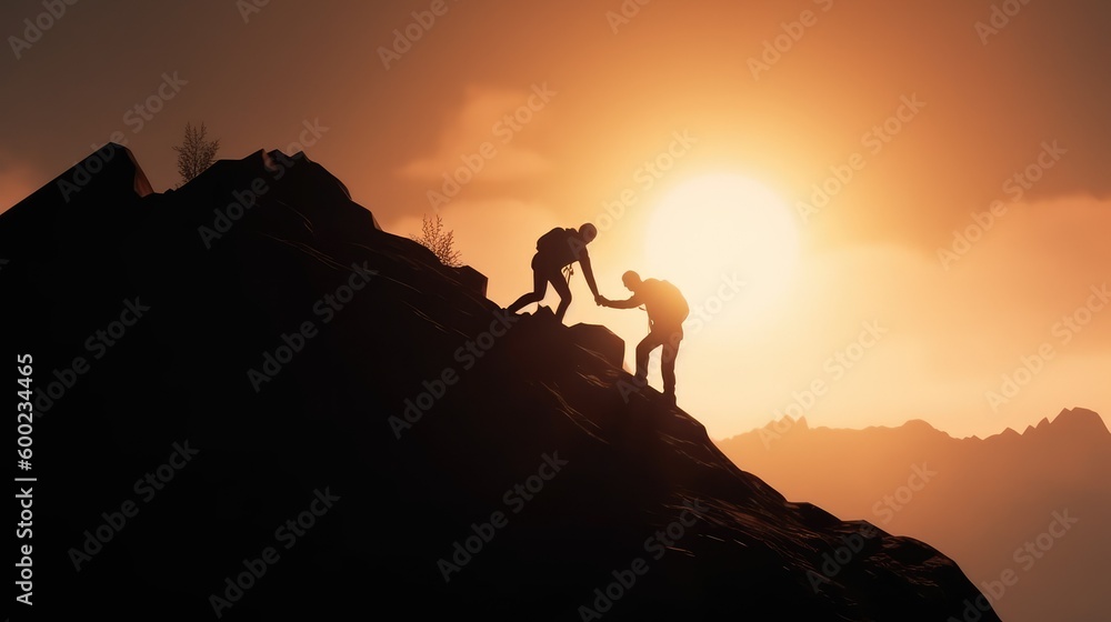 silhouette of a horse on sunset background