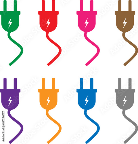 Electric plug icon. Vector illustration. Eps 10.