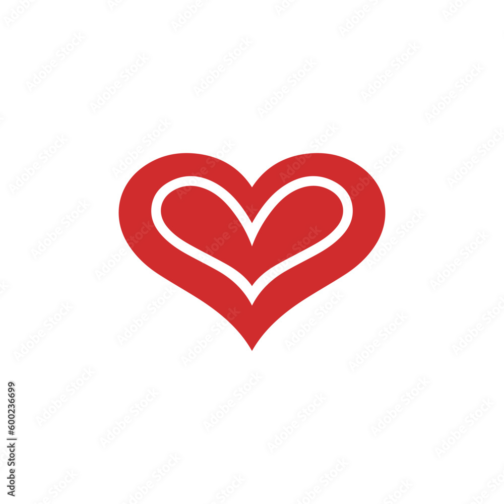 Heart outline icon modern minimal flat design style Vector illustration Heart outline icon modern minimal flat design style Vector illustration