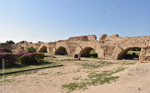 Wide View of Carthage Roman Aqueduct Ruins 3