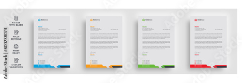 letterhead flyer corporate official minimal creative abstract professional informative newsletter magazine poster brochure design with logo	