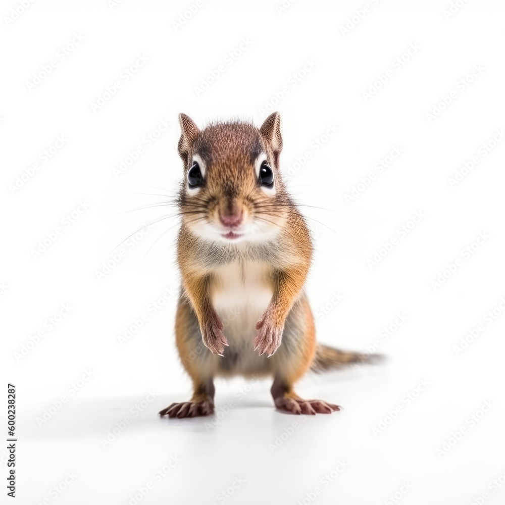 Baby Chipmunk isolated on white (generative AI) Baby Chipmunk isolated on white (generative AI)