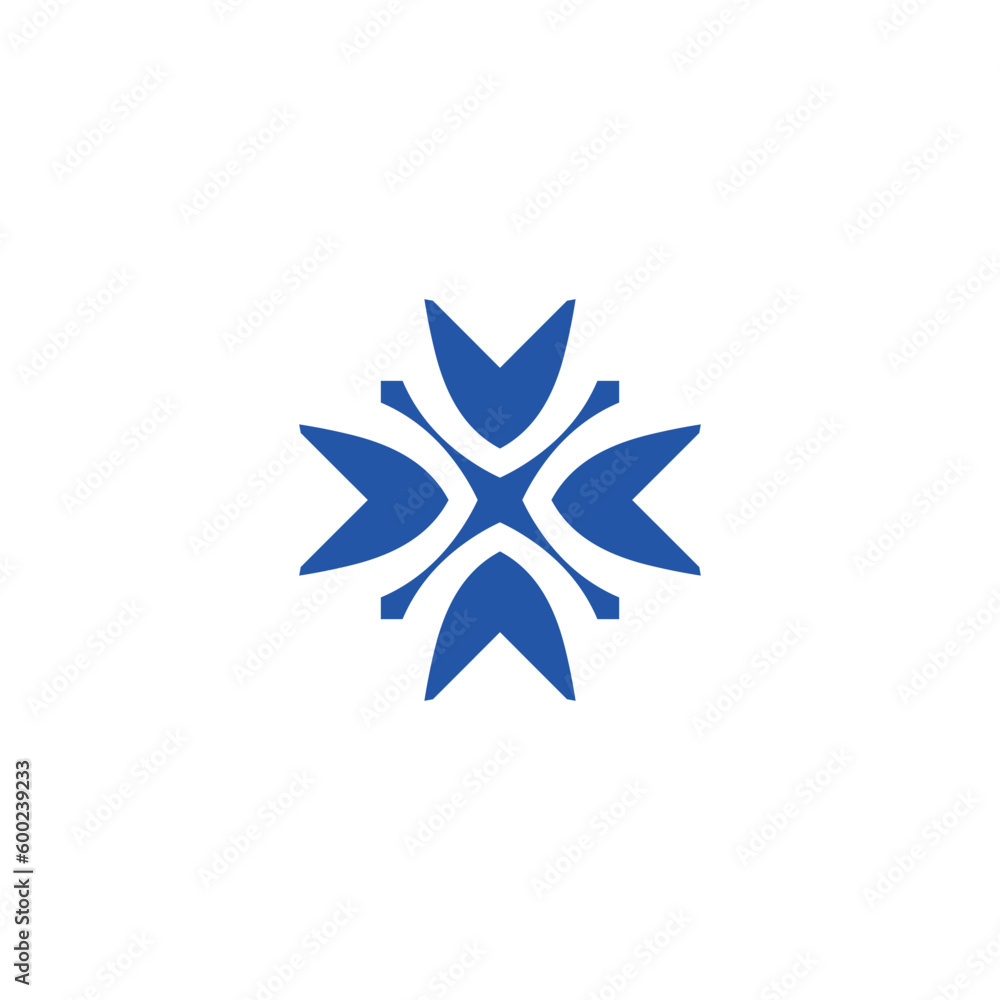 Vector icon simple logo with pointed corners Vector icon simple logo with pointed corners