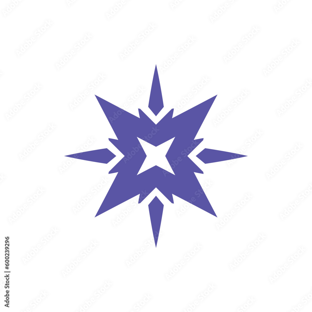Vector icon simple logo with pointed corners Vector icon simple logo with pointed corners