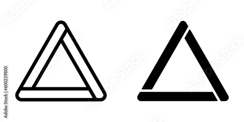 Triangle icon. sign for mobile concept and web design. vector illustration