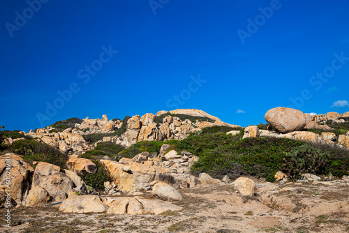 Stone and rock formations at Nui Chua National Park, Province of Ninh Thuan,Vinh Hy,Vietnam,asia