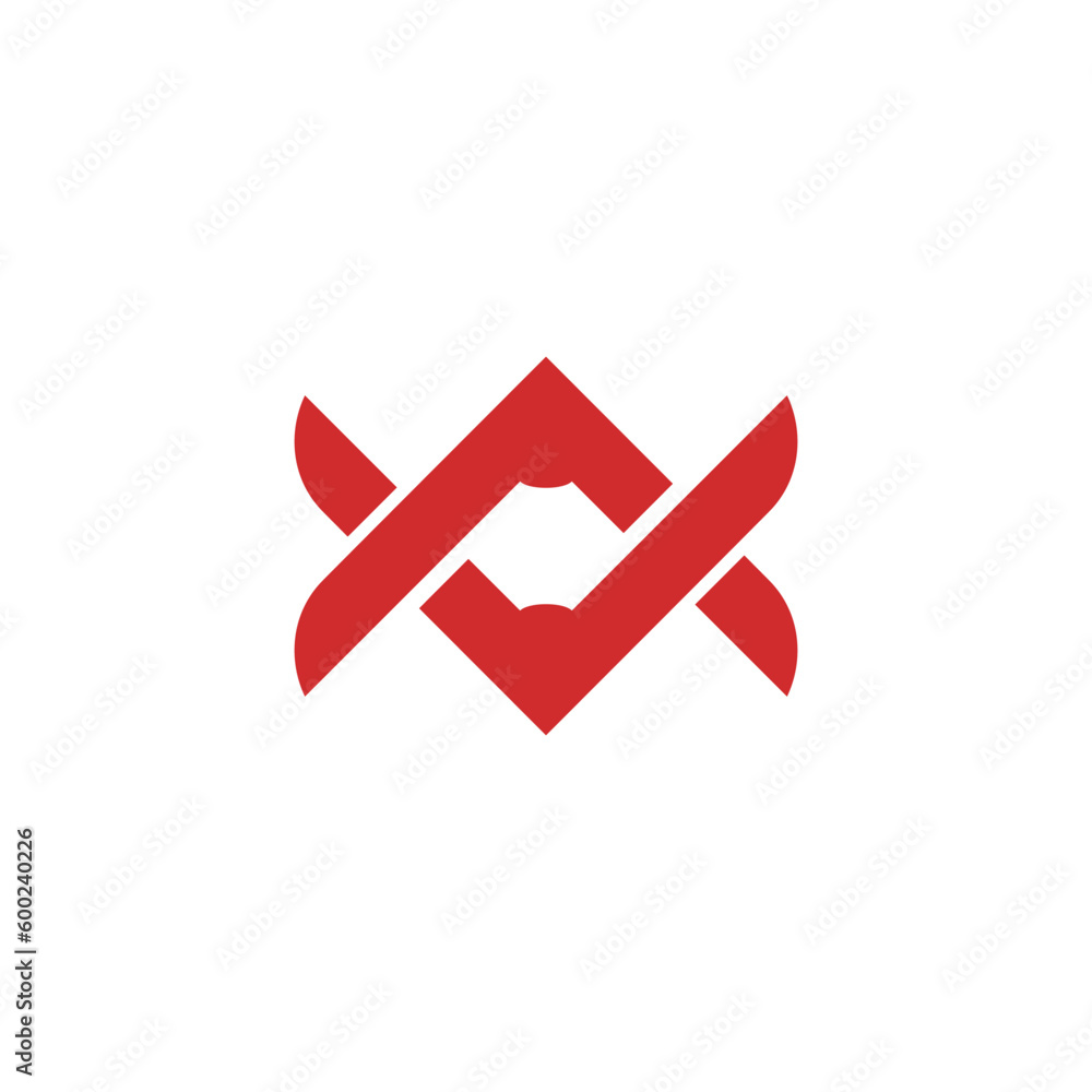 Vector icon simple logo with pointed corners Vector icon simple logo with pointed corners