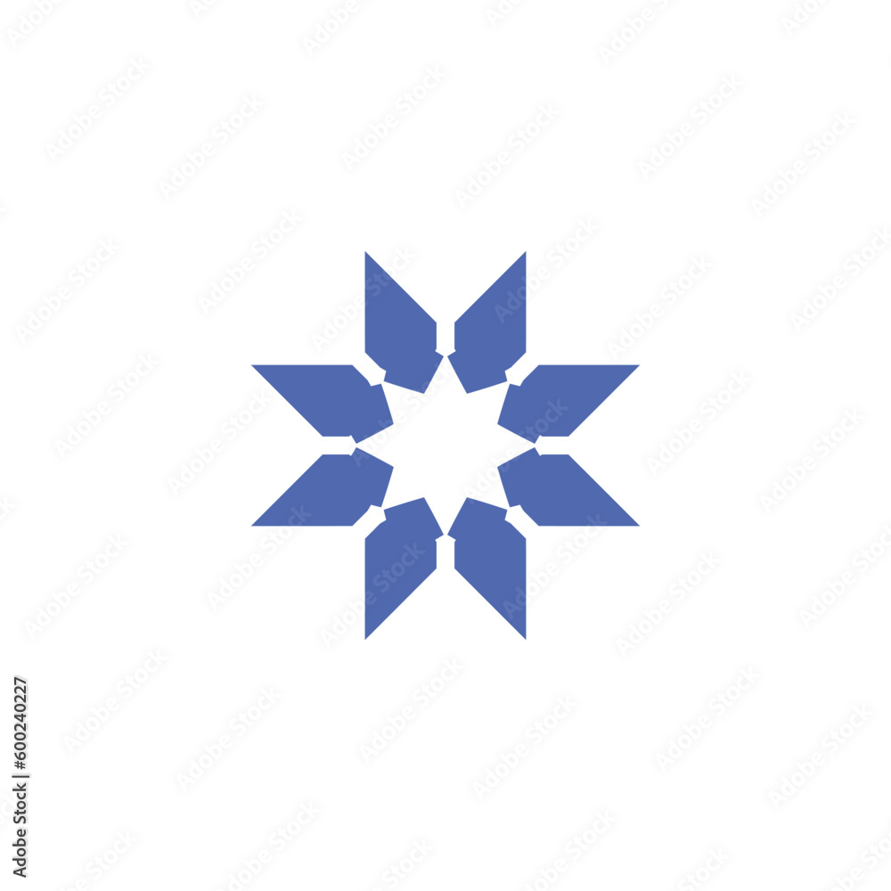 Vector icon simple logo with pointed corners Vector icon simple logo with pointed corners