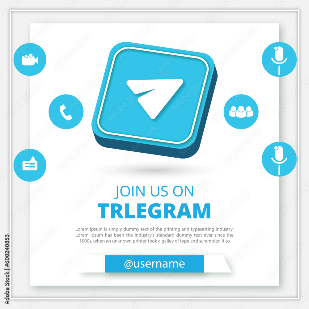 Join us on Telegram social media banner with a 3d round circle. Telegram square banner for Instagram. Follow us on the Telegram background banner
Join us on Telegram social media banner with a 3d round circle. Telegram square banner for Instagram. Follow us on the Telegram background banner