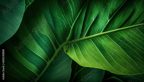 Green leaf background close up view. Nature foliage abstract of leave texture for showing concept of green business and ecology for organic greenery and natural product background