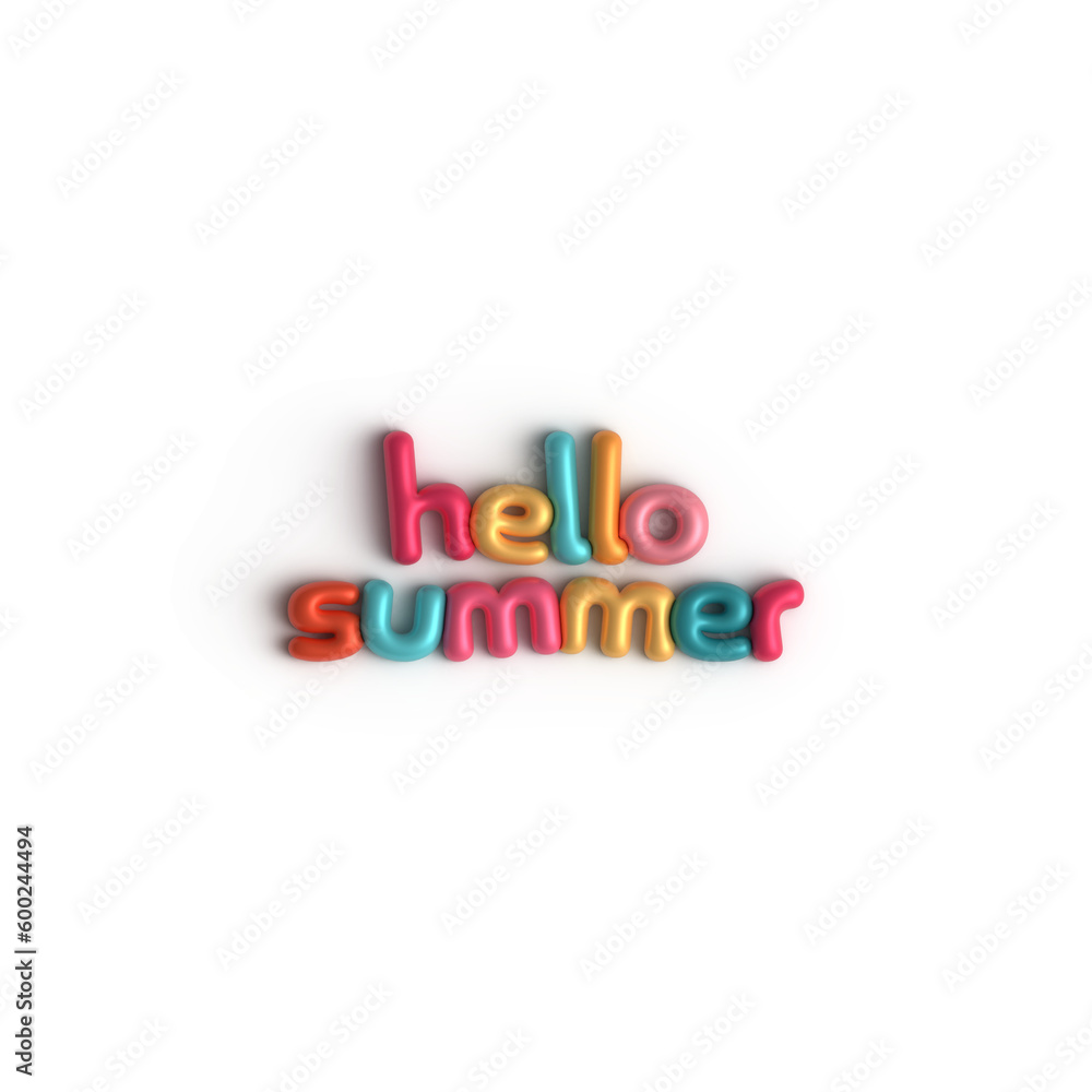 3d hello summer text effect in three-dimensional style 3d hello summer text effect in three-dimensional style
