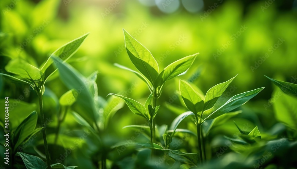 Green leaves background, generative ai Green leaves background, generative ai
