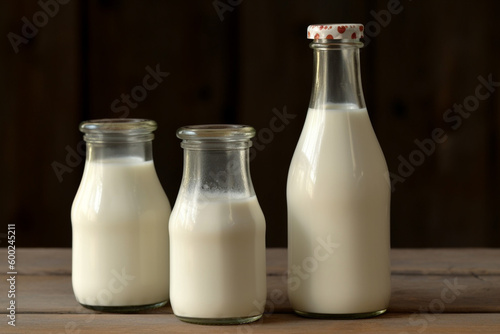 Generative ai. Milk bottle mock up