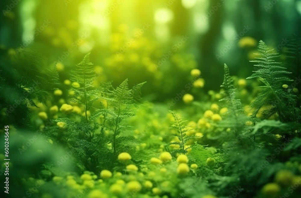 Green leaves background, generative ai Green leaves background, generative ai