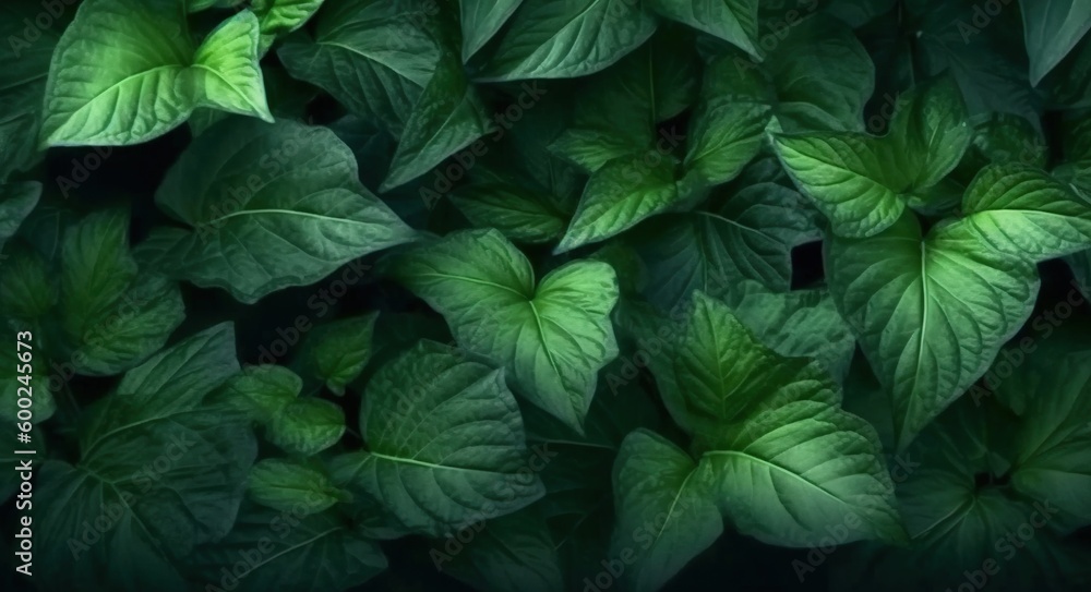 Green leaves background, generative ai Green leaves background, generative ai